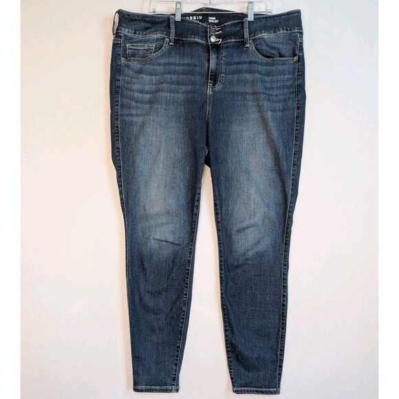 Torrid Womens Plus Size Jeans 20T Med Wash Jegging Skinny Stretchy Casual Cozy - Picture 1 of 11